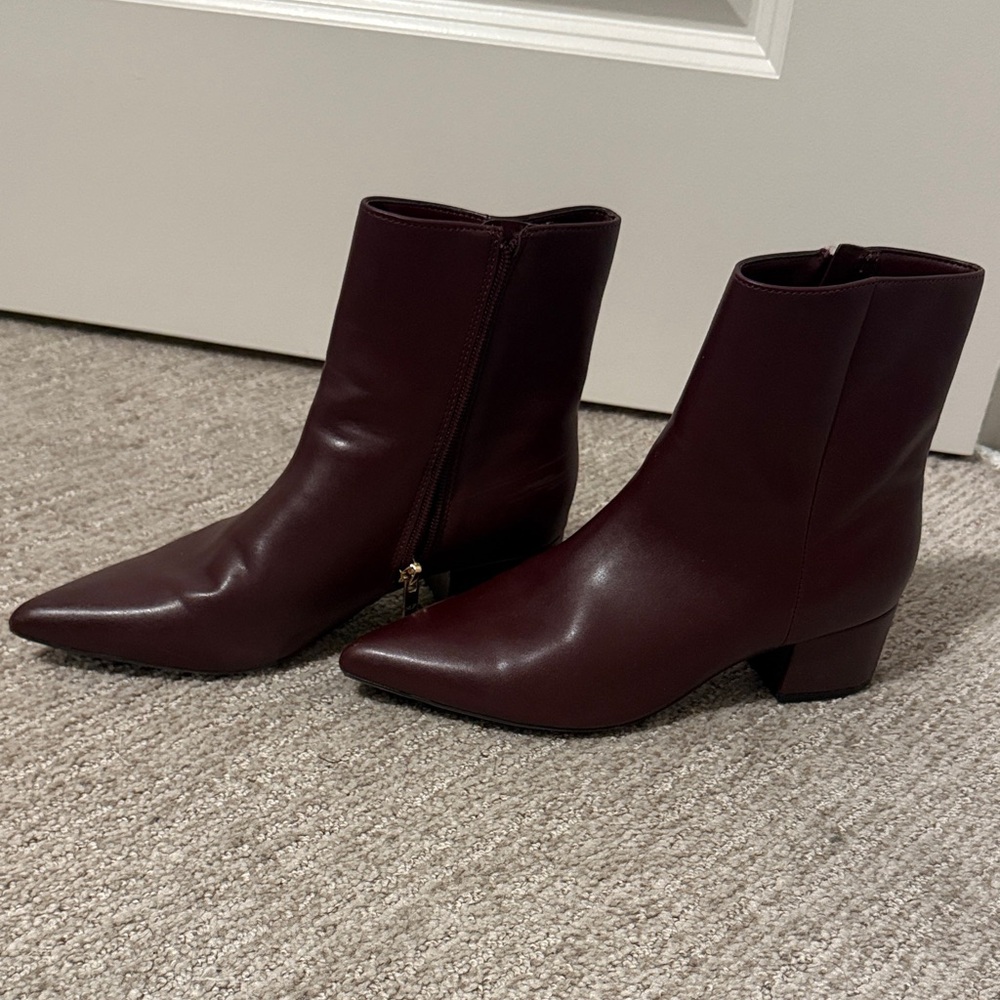 Marc Fisher Deep Burgundy Ankle Booties
